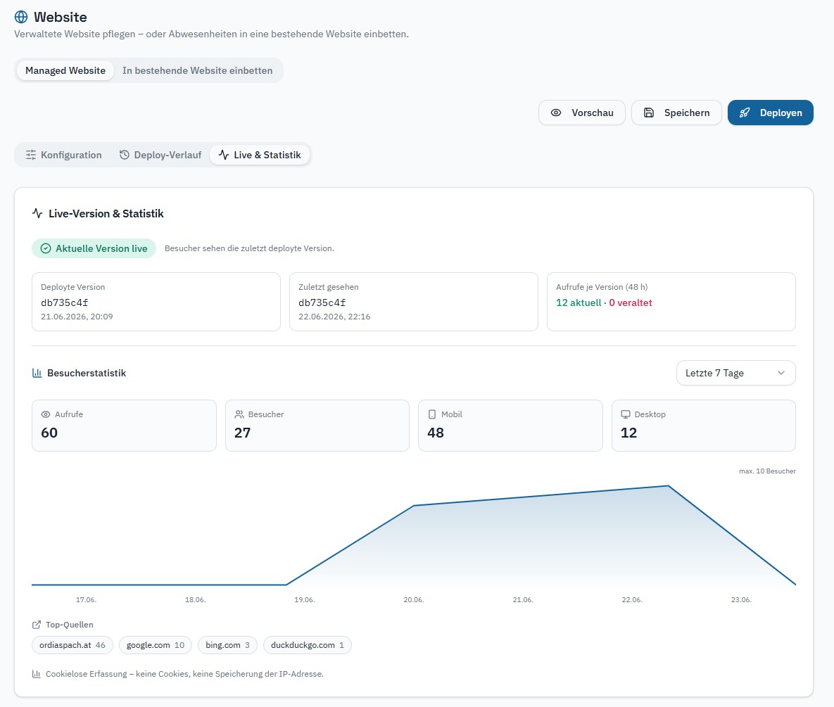 Cookielose Website-Statistik